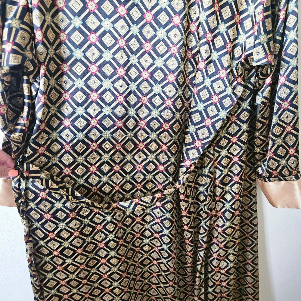 Vintage Victoria's Secret Robe Gold and Black Medium - Picture 10 of 13